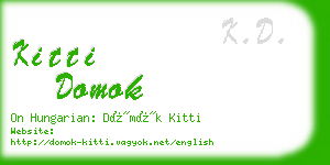 kitti domok business card